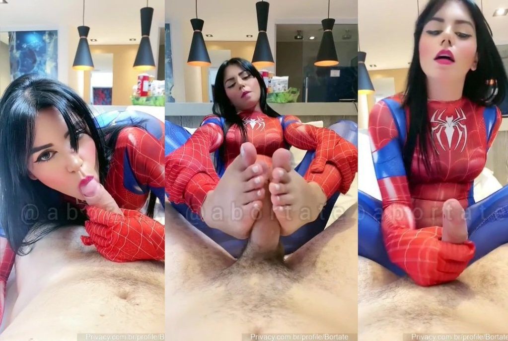 Bianca Alves Spider Girl Blowjob And Footjob OnlyFans Video Leaked.