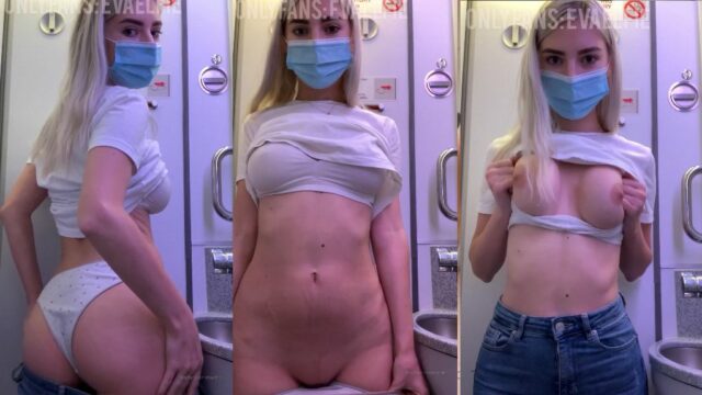 Eva Elfie Nude Airplane Bathroom Tease OnlyFans Video Leaked