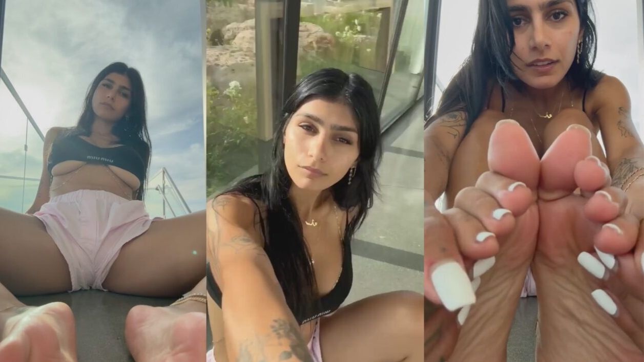 Mia Khalifa Feet Tease Onlyfans Video Leaked