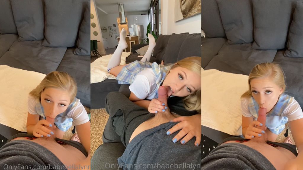 Bellalynn Sloppy Blowjob After School Onlyfans Video Leaked