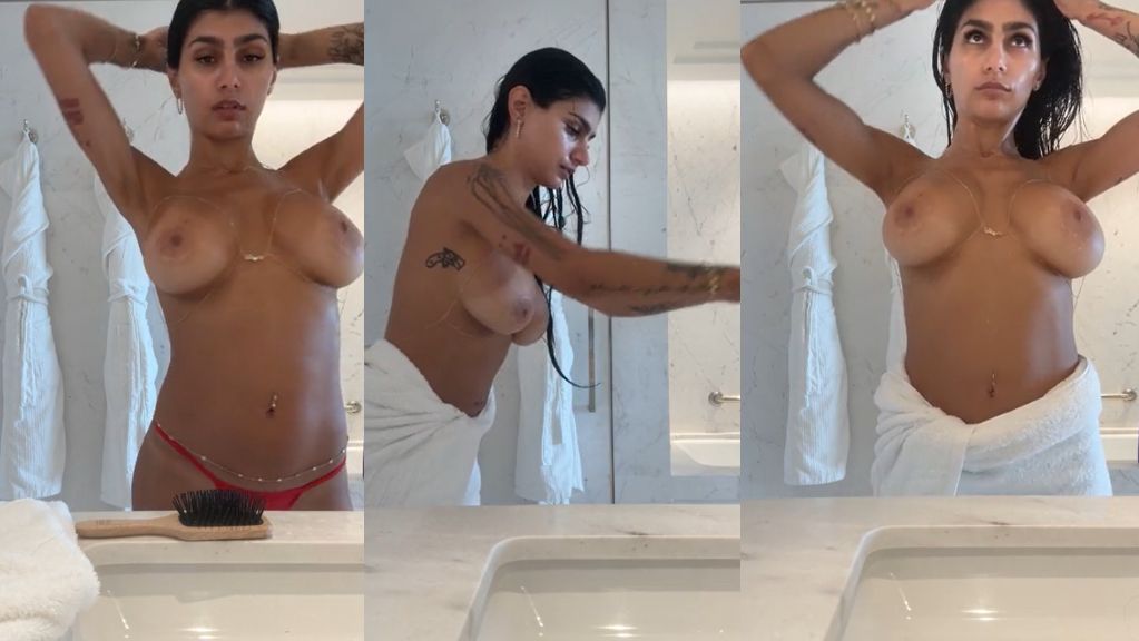 Mia Khalifa Nude Post Shower Routine Onlyfans Video Leaked