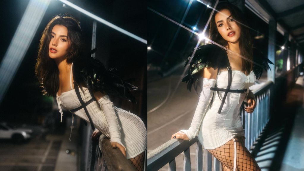 Andrea Botez In Sexy Dress Fishnet Onlyfans Photos Leaked