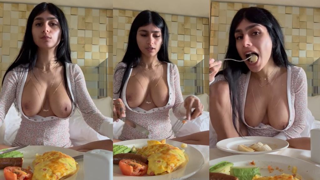 Mia Khalifa Morning Breakfast Nude Routine Onlyfans Video Leaked