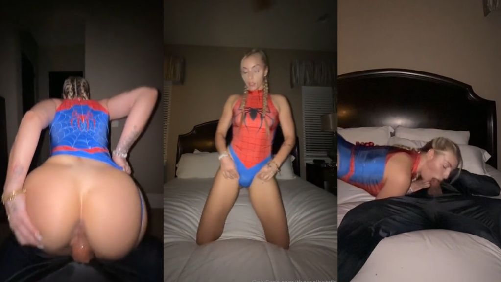 Therealbrittfit Spider Girl Blowing And Riding BBC Onlyfans Video Leaked