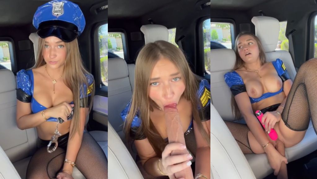 Skylarmaexo Cop Thrust Huge Dildo Into Her Pussy Onlyfans Video Leaked