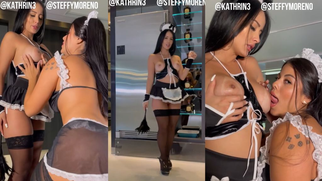 Steffy Moreno And Kathrin3 Double Ended Dildo Play Onlyfans Video Leaked